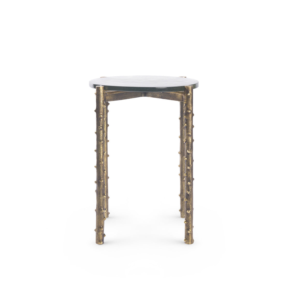 Villa & House Callum Accent Table, Antique Brass
