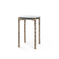 Villa & House Callum Accent Table, Antique Brass