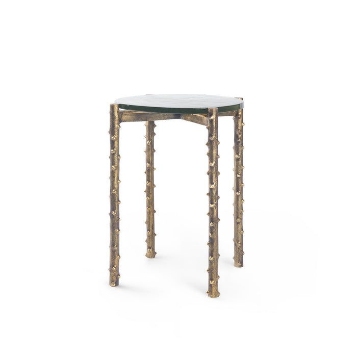 Villa & House Callum Accent Table, Antique Brass