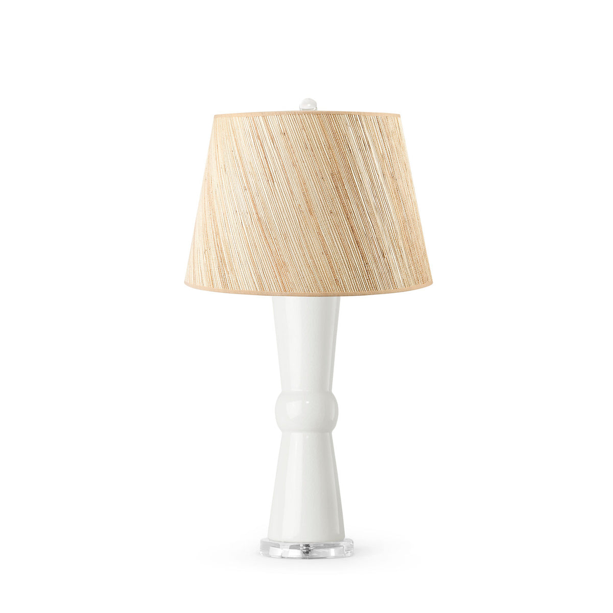 Villa & House Clarissa Lamp with Shade 16-inch Papyrus, with Nickel, Antique White