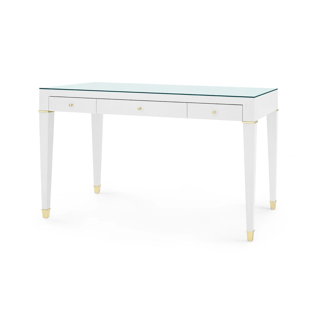Villa & House Claudette Desk with Glass Top, Cream