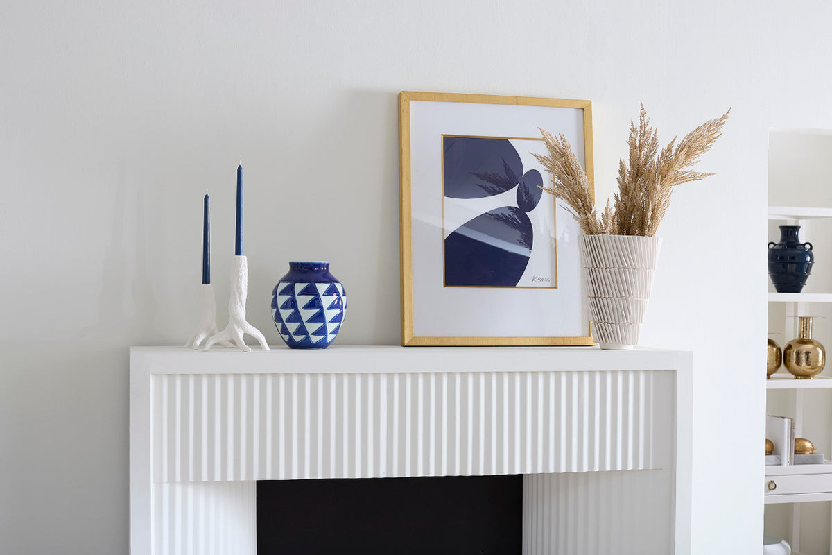 Villa & House Columbina Vase, Blue and White