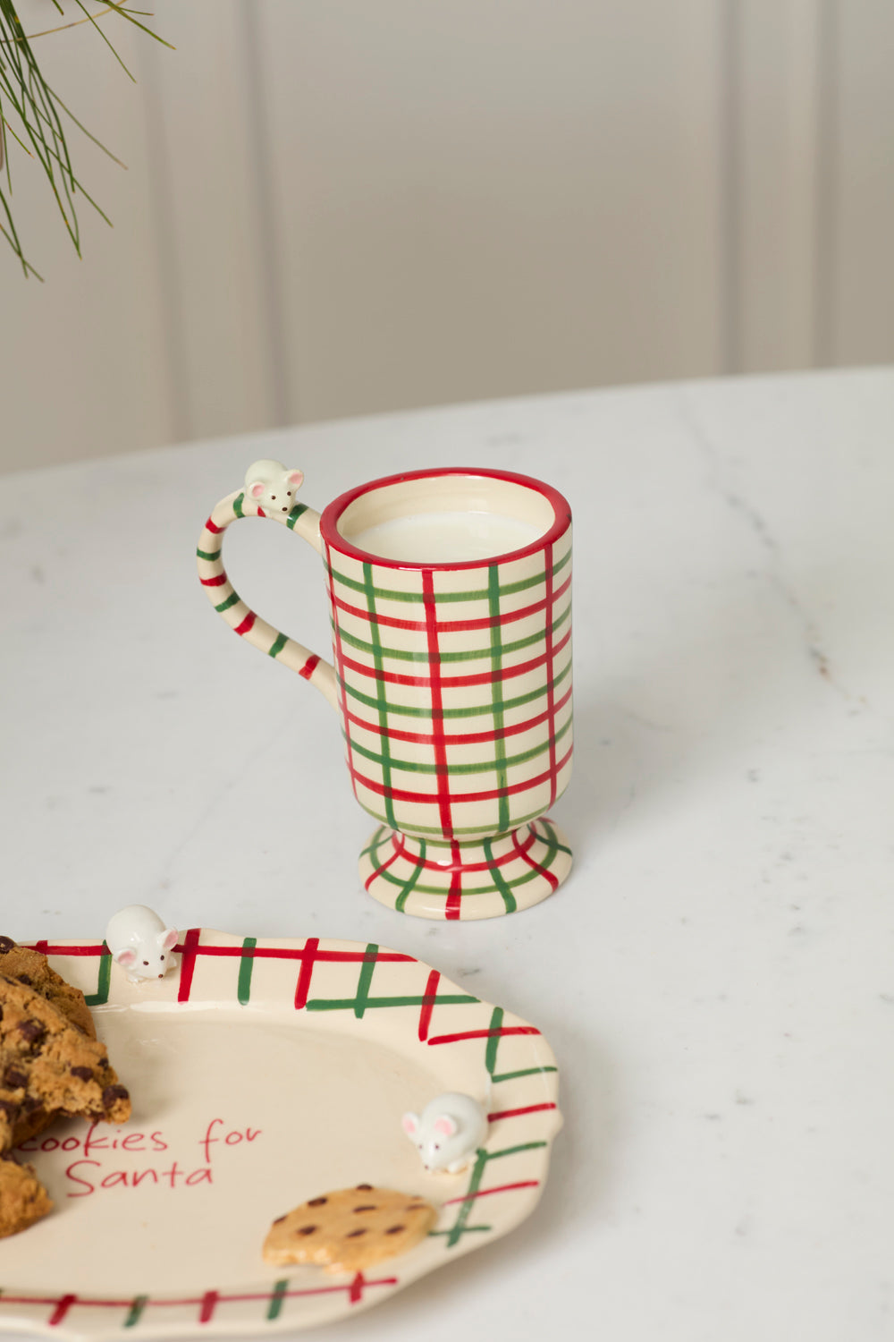 Design Shop Cookies for Santa Mug 5"x 3.75"x 5.5", Set of 2
