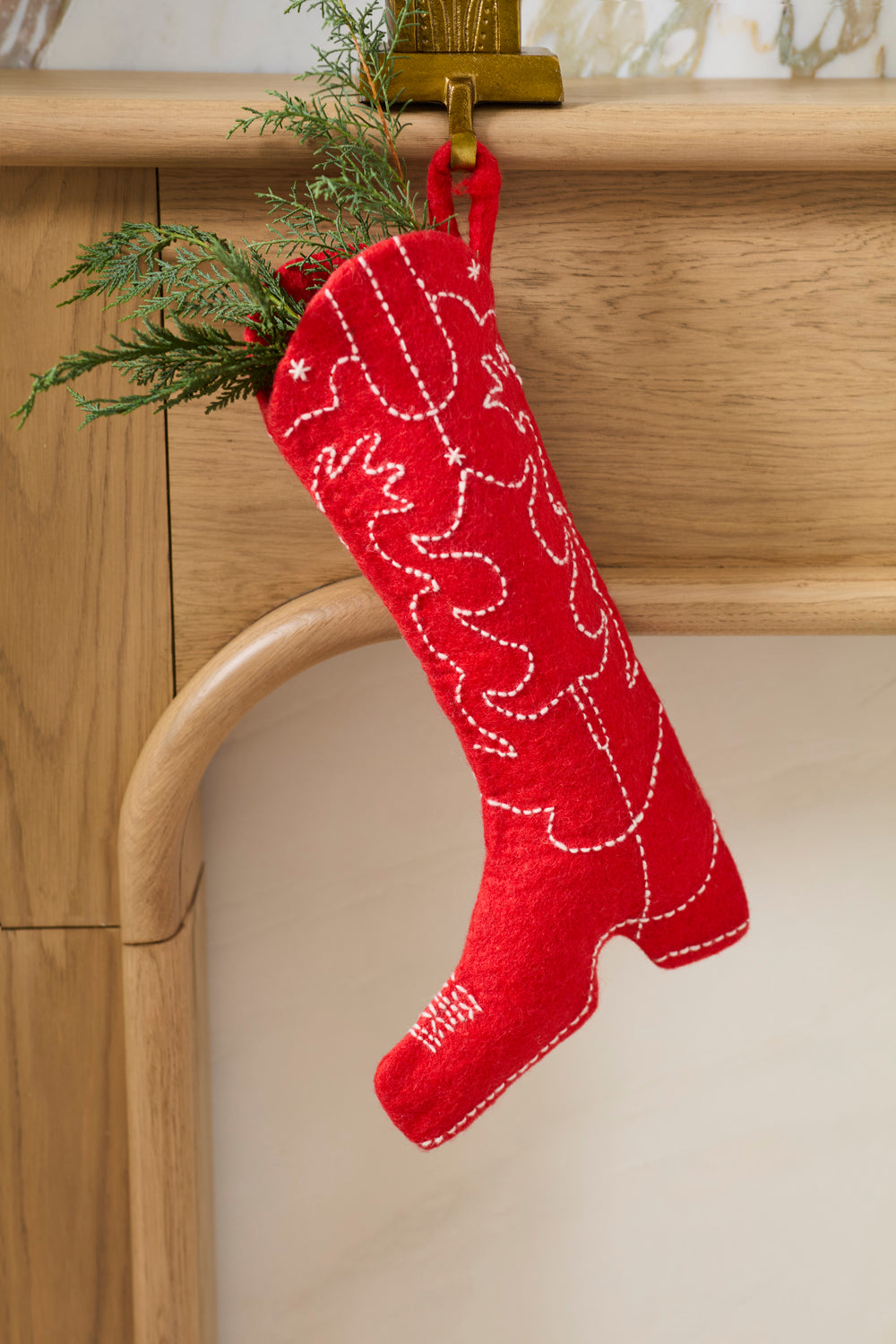Design Shop Cowboy Boot Christmas Stocking 10"x 19"