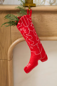 Design Shop Cowboy Boot Christmas Stocking 10"x 19"