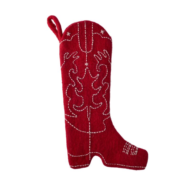 Design Shop Cowboy Boot Christmas Stocking 10"x 19"