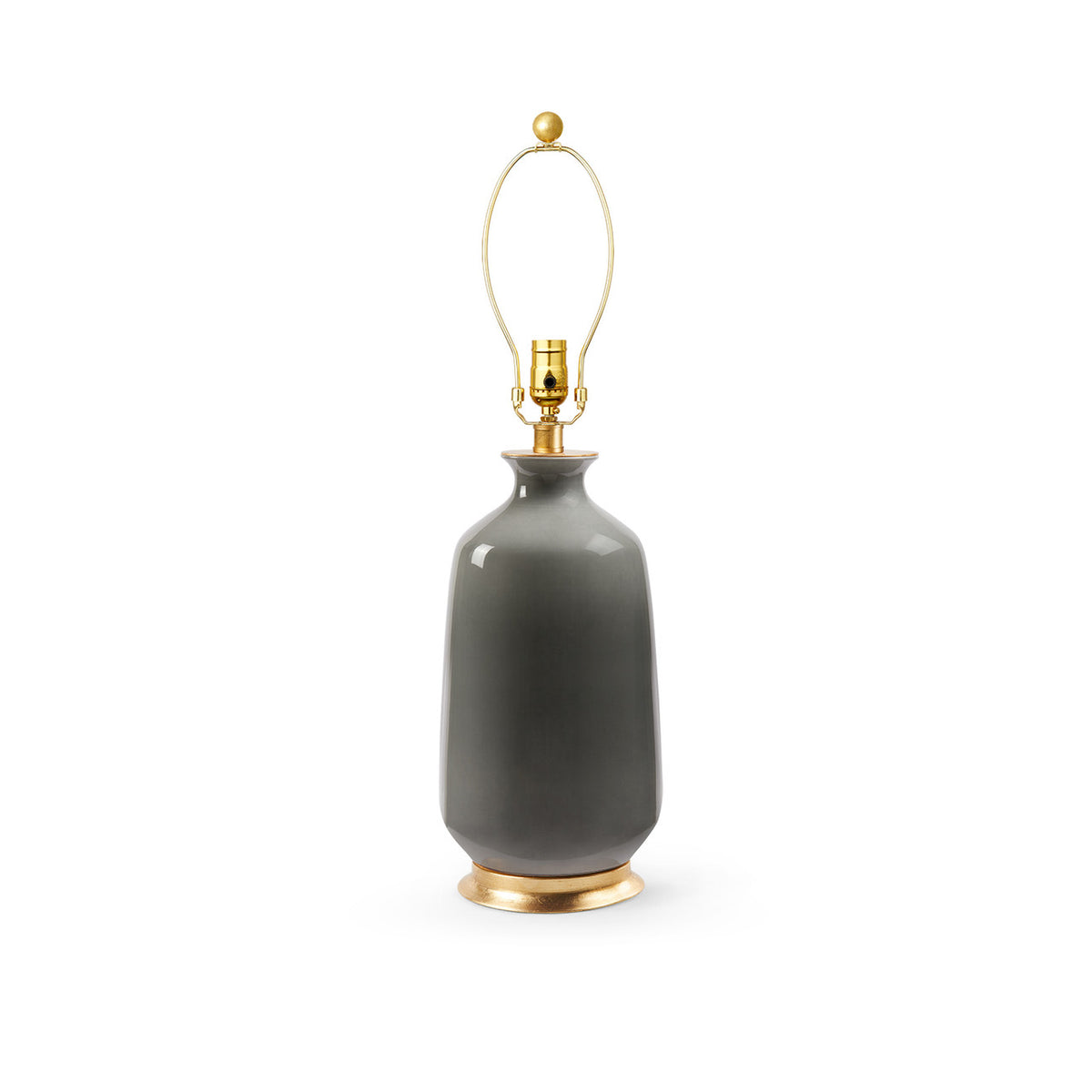 Villa & House Carolyn Lamp Without Shade, Stormy Gray