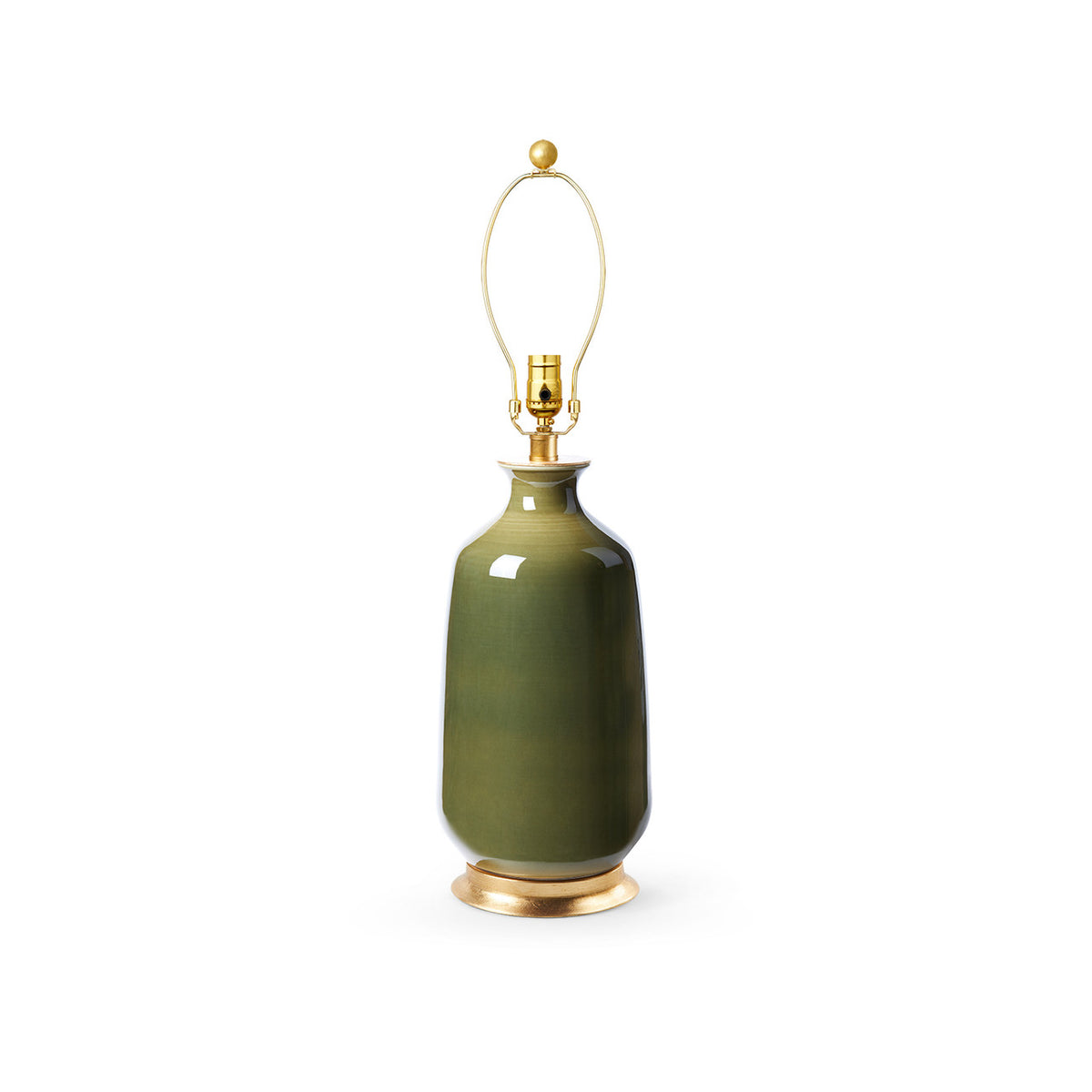 Villa & House Carolyn Lamp Without Shade, Olive Green