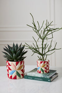 Design Shop Cozy Quilt Pot 7.25"x 7"