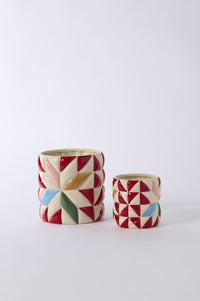 Design Shop Cozy Quilt Pot 7.25"x 7"