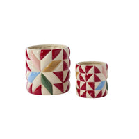 Design Shop Cozy Quilt Pot 7.25"x 7"