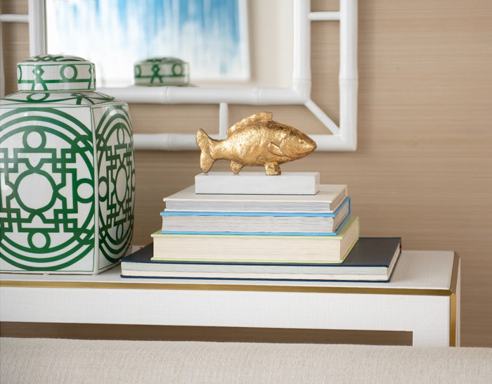 Villa & House Carp Fish Statue, Gold Leaf