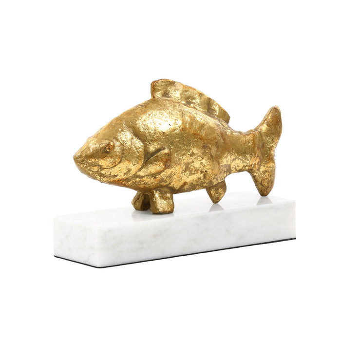 Villa & House Carp Fish Statue, Gold Leaf