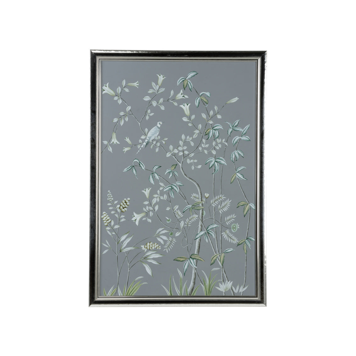 Chelsea House Buckhead Panel in Silver- Pheasant: MADE TO ORDER