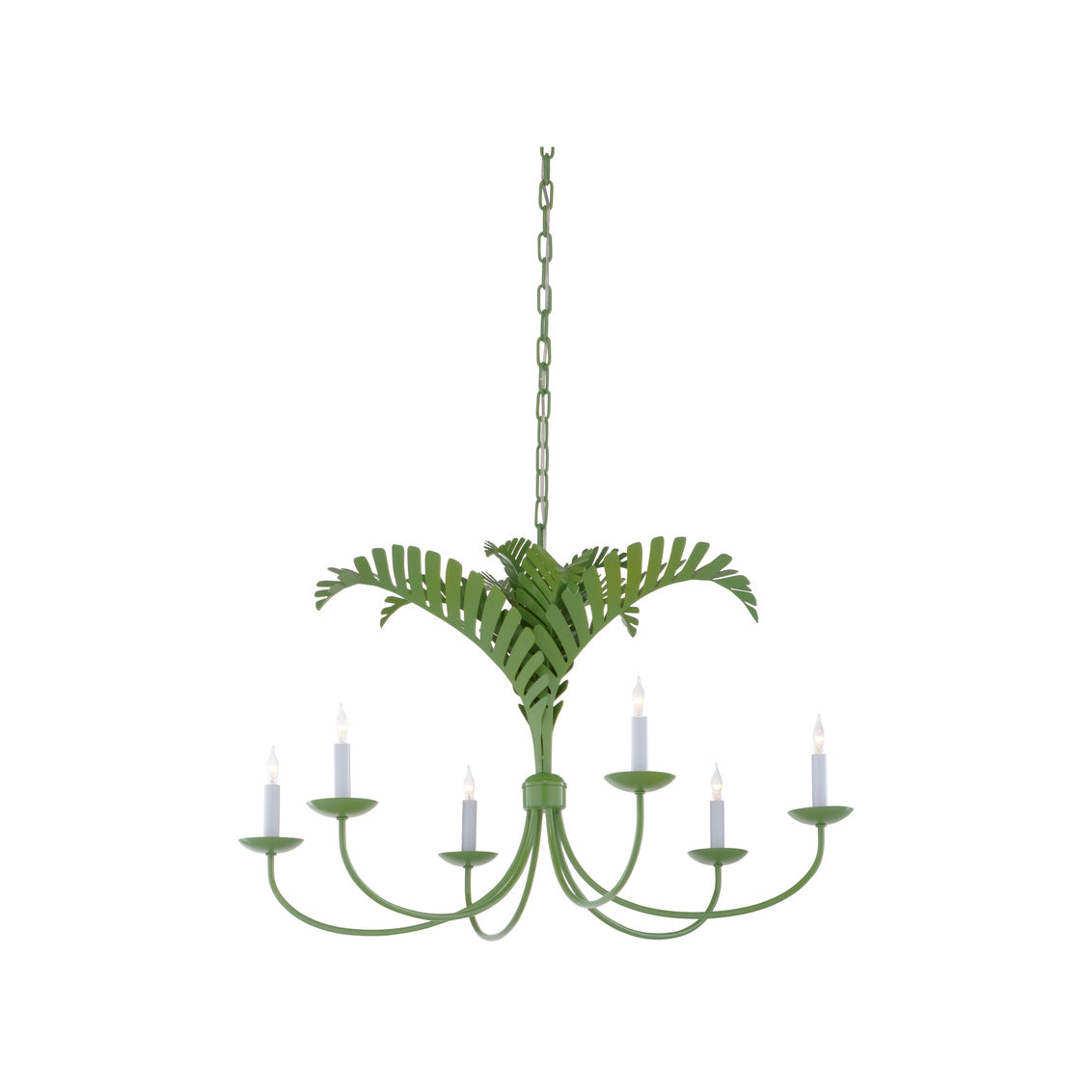 Wildwood Royal Palm Chandelier - Green