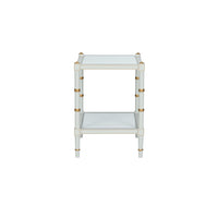 Chelsea House Conner Cane End Table - Gray