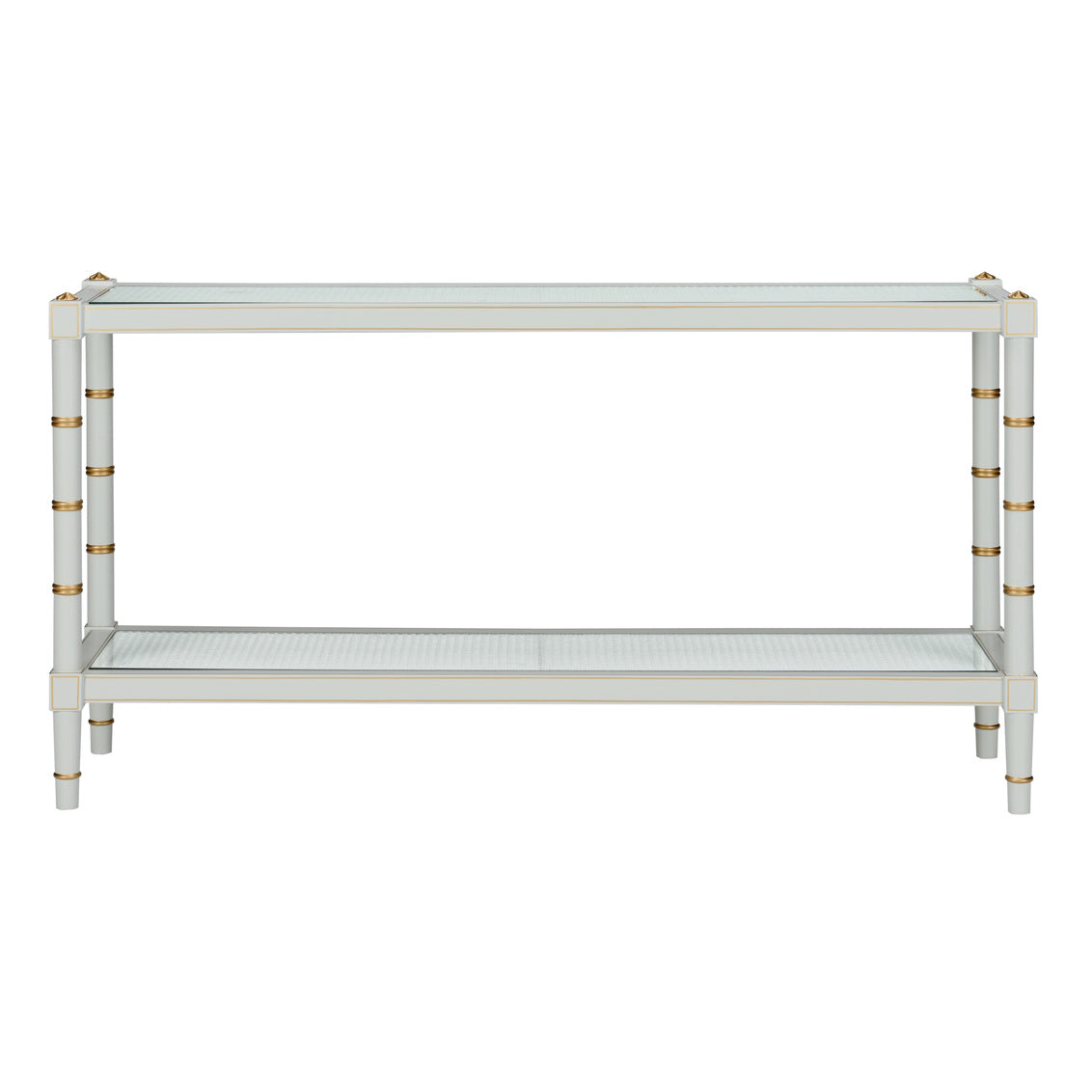 Chelsea House Conner Cane Console - Gray