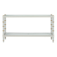 Chelsea House Conner Cane Console - Gray