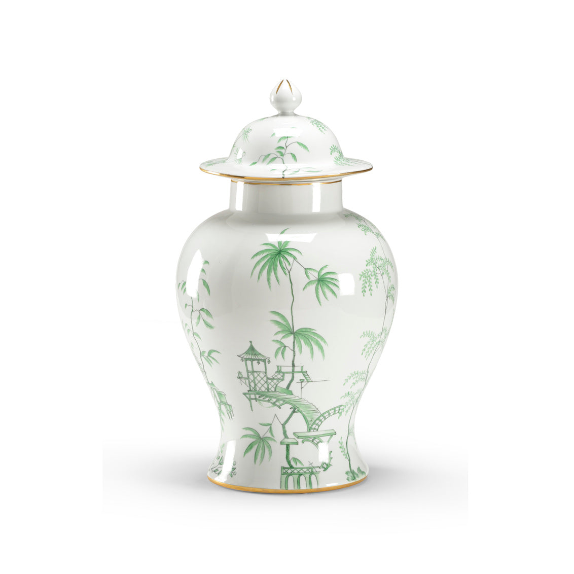 Chelsea House Green Chinoiserie Jar