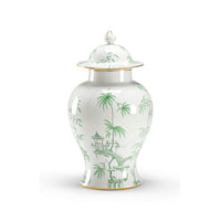 Chelsea House Green Chinoiserie Jar