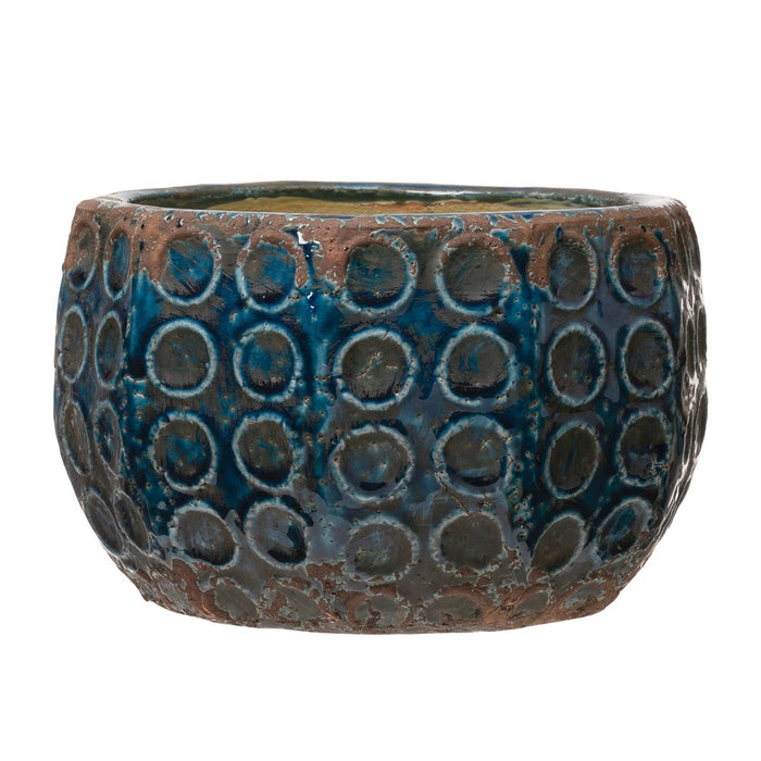 Design Shop Blue Terracotta Planter 5"