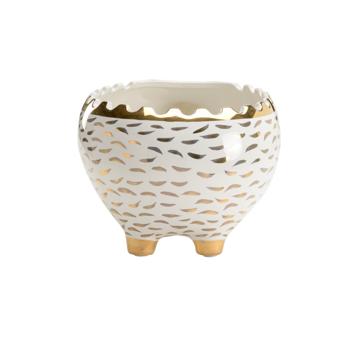 Chelsea House Hedgehog Bowl - White/Gold