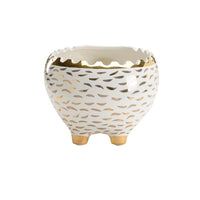 Chelsea House Hedgehog Bowl - White/Gold
