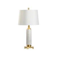Chelsea House Round White Crosby Lamp