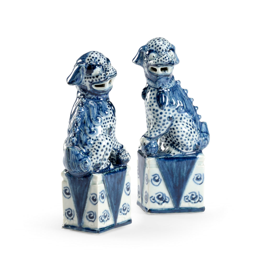 Chelsea House Blue And White Palace Dogs (Pr)
