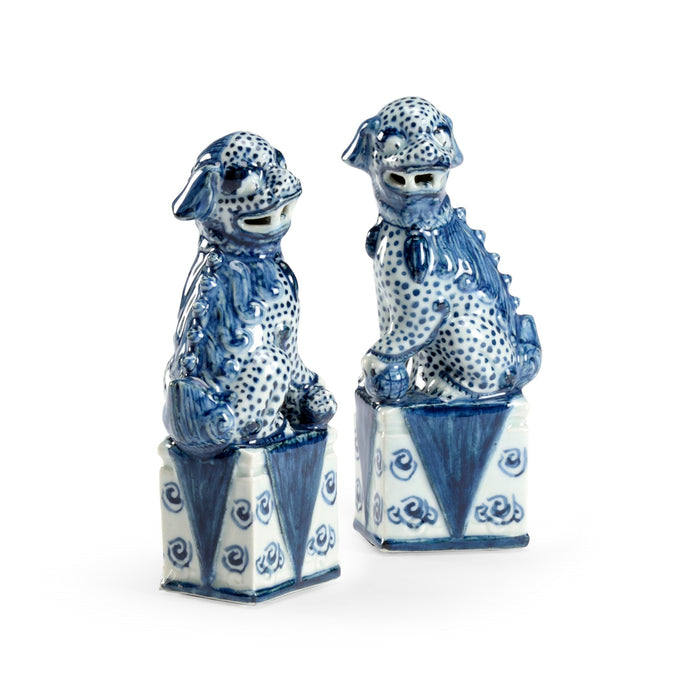 Chelsea House Blue And White Palace Dogs (Pr)