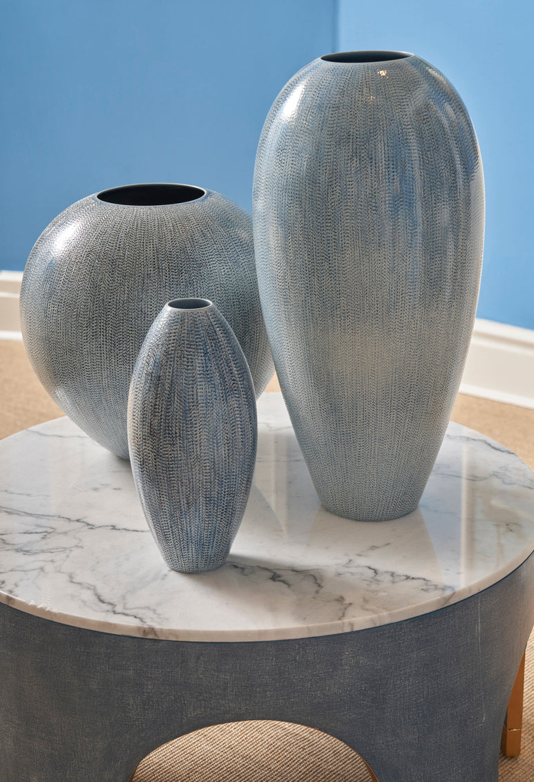 Chelsea House Round Granger Vase - Blue