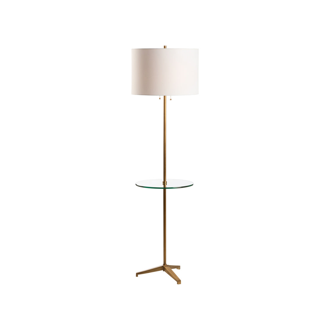 Chelsea House Blythwood Floor Lamp w/  Glass Table - Aged Brass