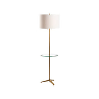 Chelsea House Blythwood Floor Lamp w/  Glass Table - Aged Brass