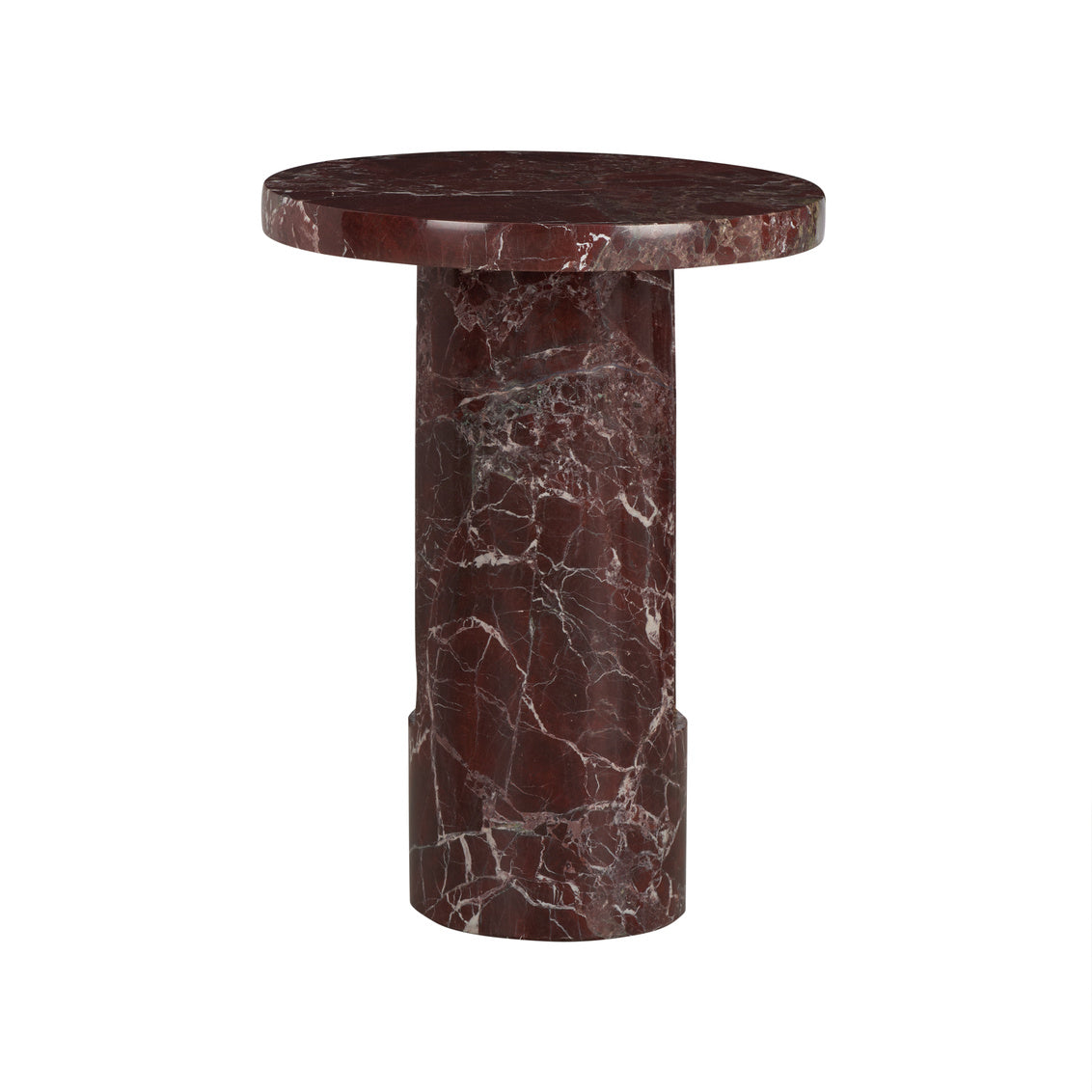 Chelsea House George Marble Side Table - Garnet