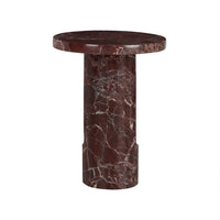 Chelsea House George Marble Side Table - Garnet