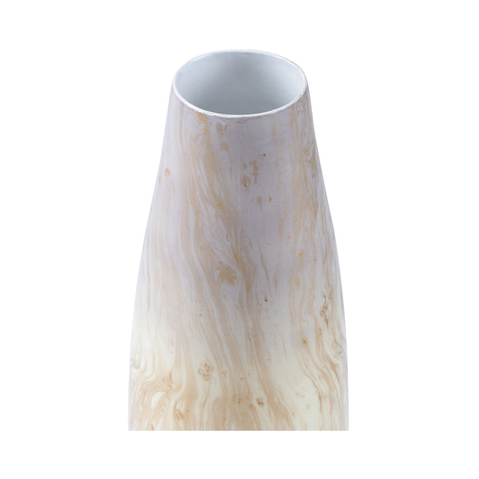 Marble-patterned vase on a white background