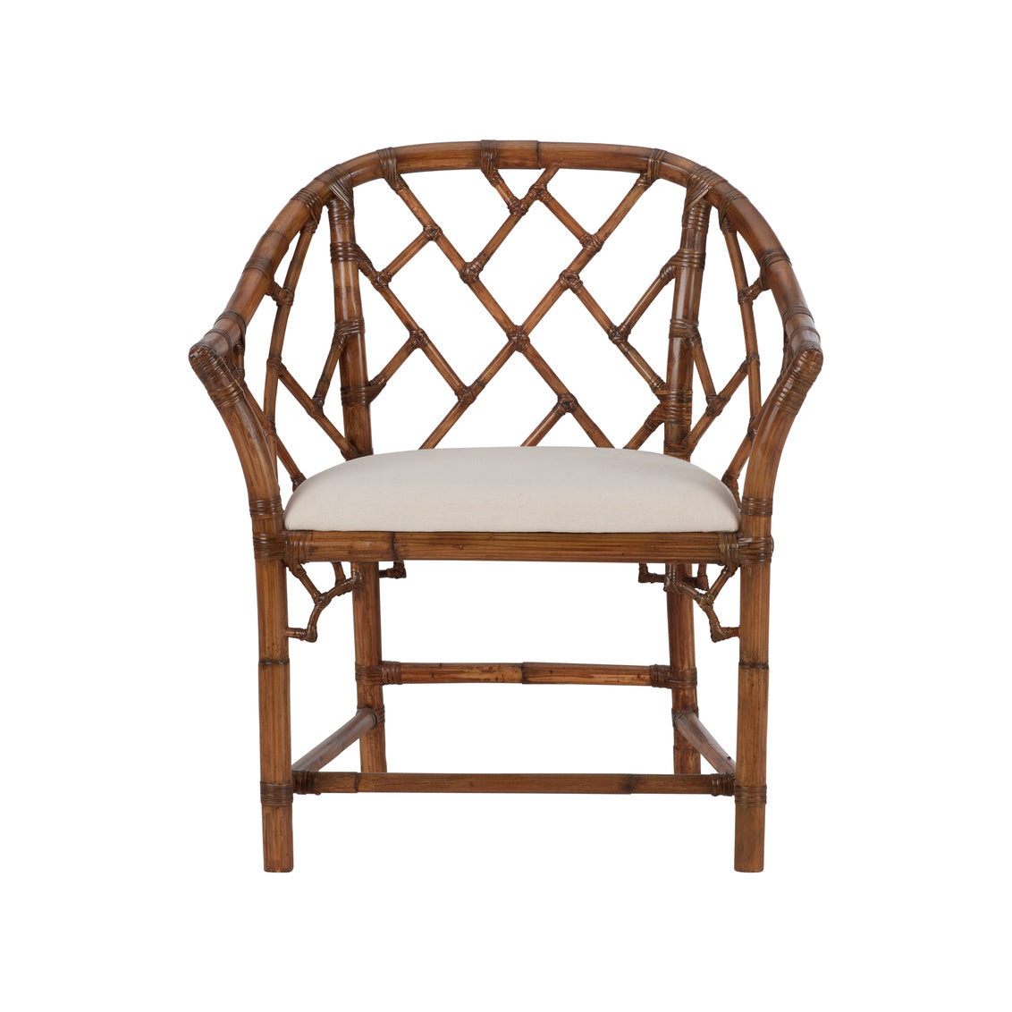 Chelsea House Chippendale Bamboo Arm Chair - Brown