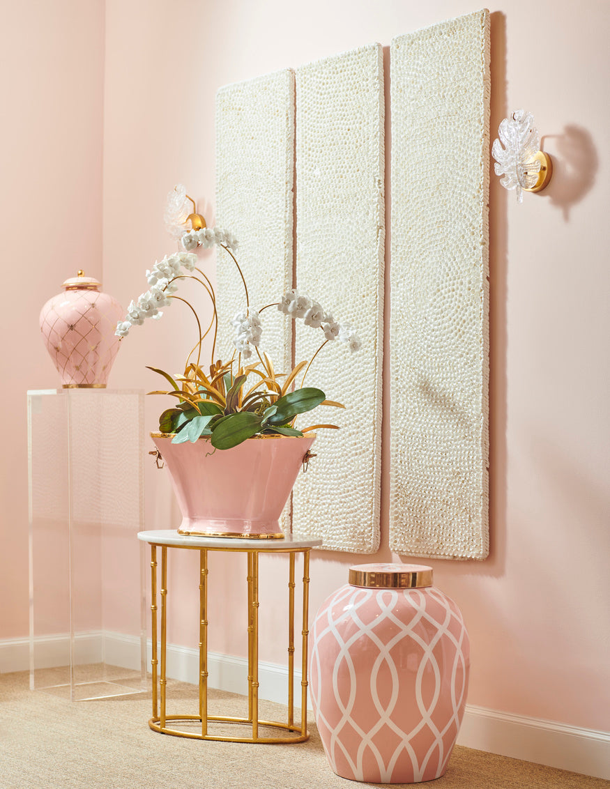 Chelsea House Sarah Ginger Jar - Coral