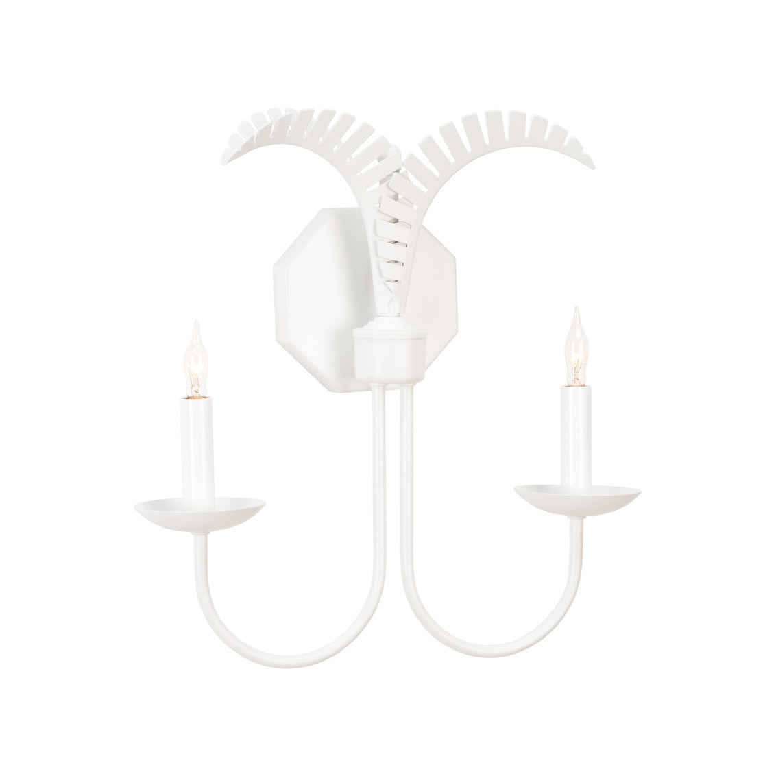 Wildwood Petite Palm Sconce - White