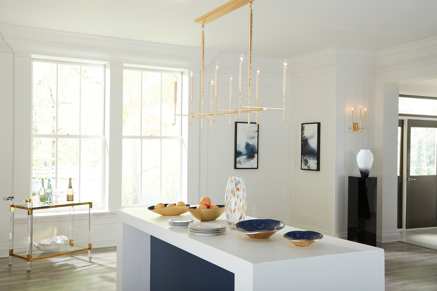 Wildwood Boulevardier Bar Cart - Clear/Gold