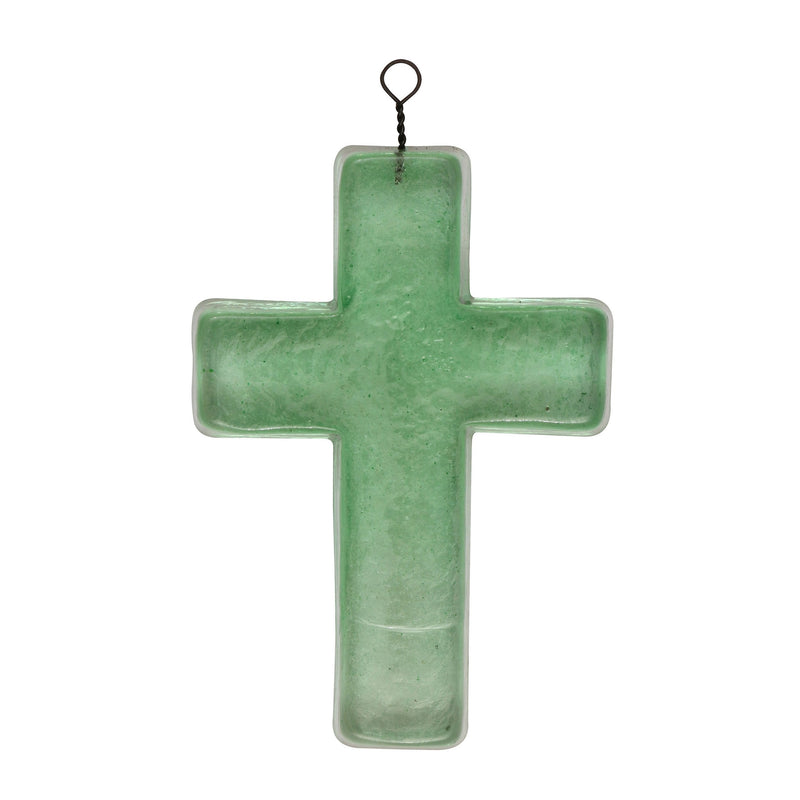 Design Shop Recycled Glass Hanging Cross