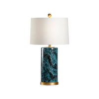 Chelsea House Malachite Cylinder Lamp