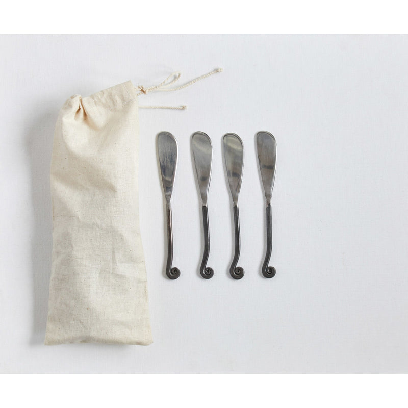Design Shop Hand-Forged Canape Knives, Set of 4