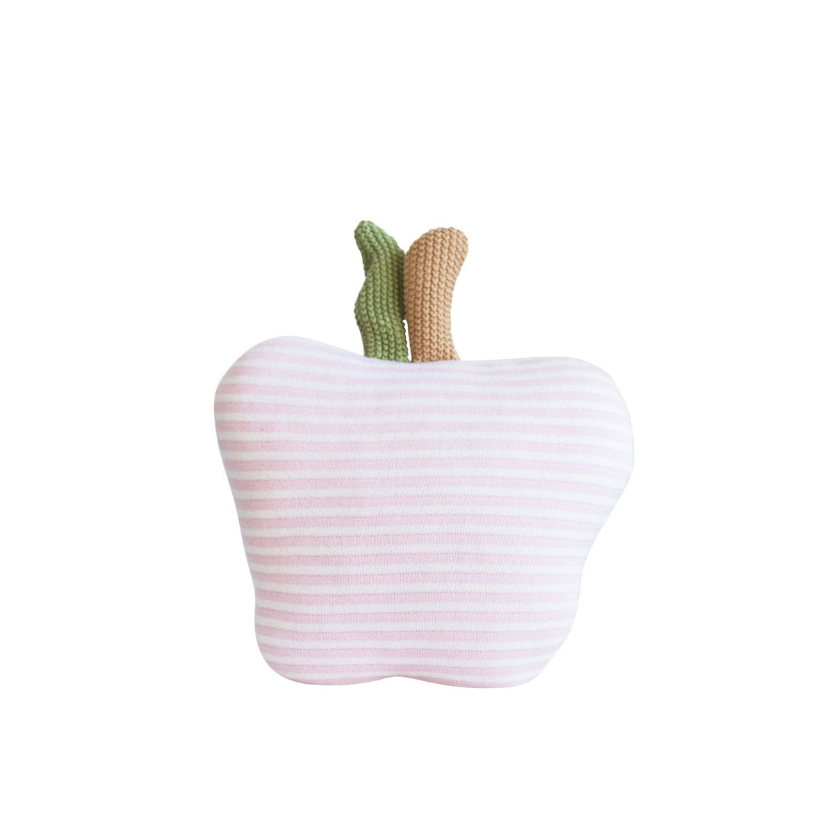 Design Shop 12" x 12" Cotton Striped Knit Apple Pillow