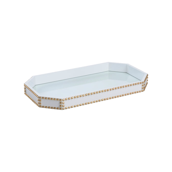 Chelsea House Chic Studded Tray - White