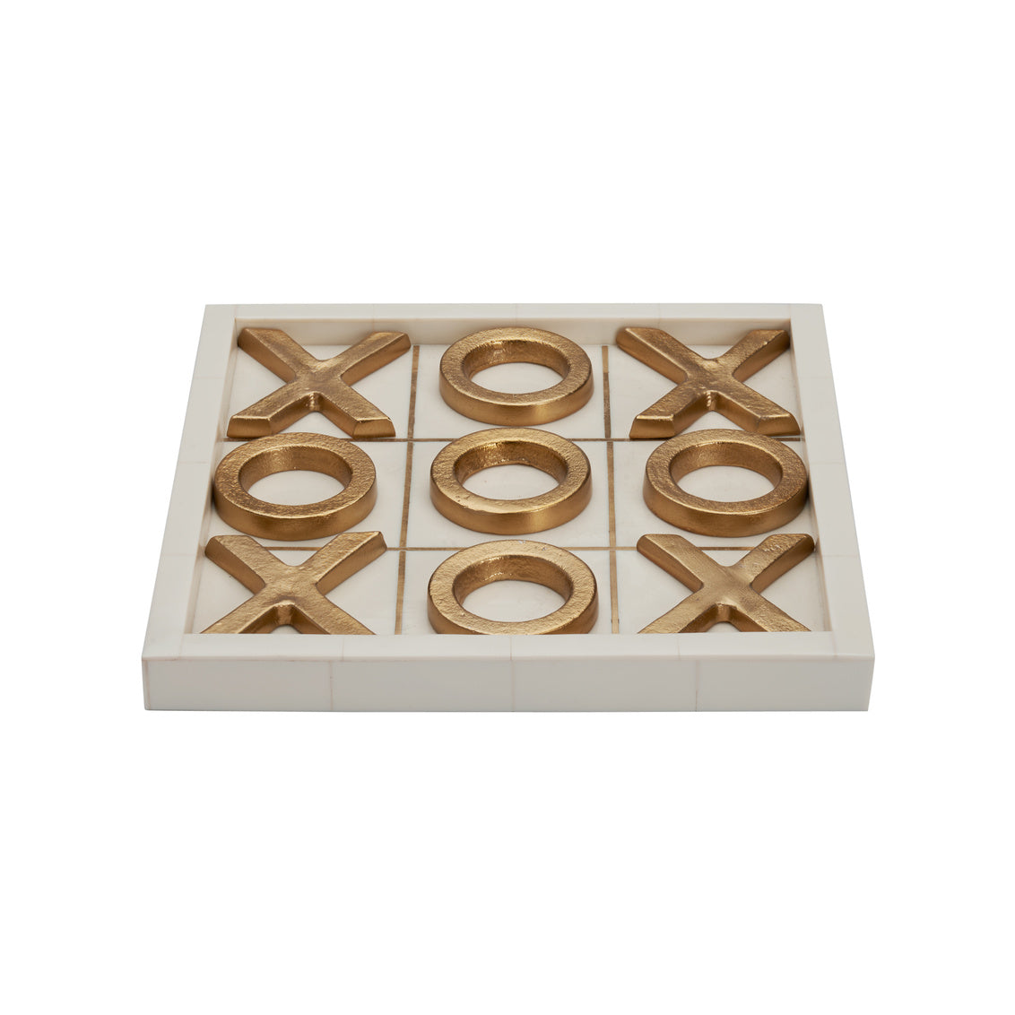 Chelsea House TIC TAC TOE-RESIN/GOLD METAL (BOX)