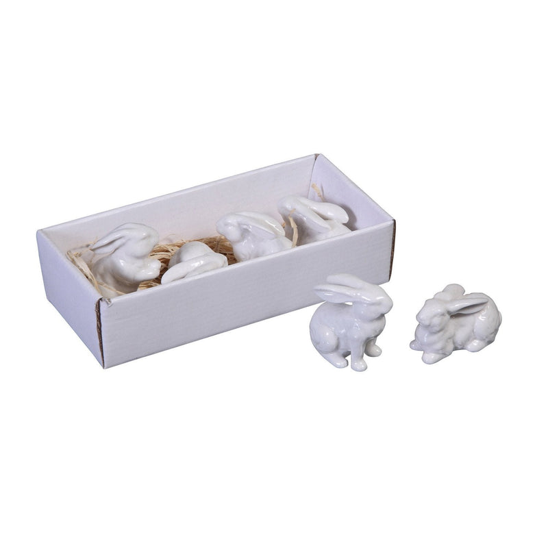 Design Shop Ceramic Bunnies, Boxed Set of 6