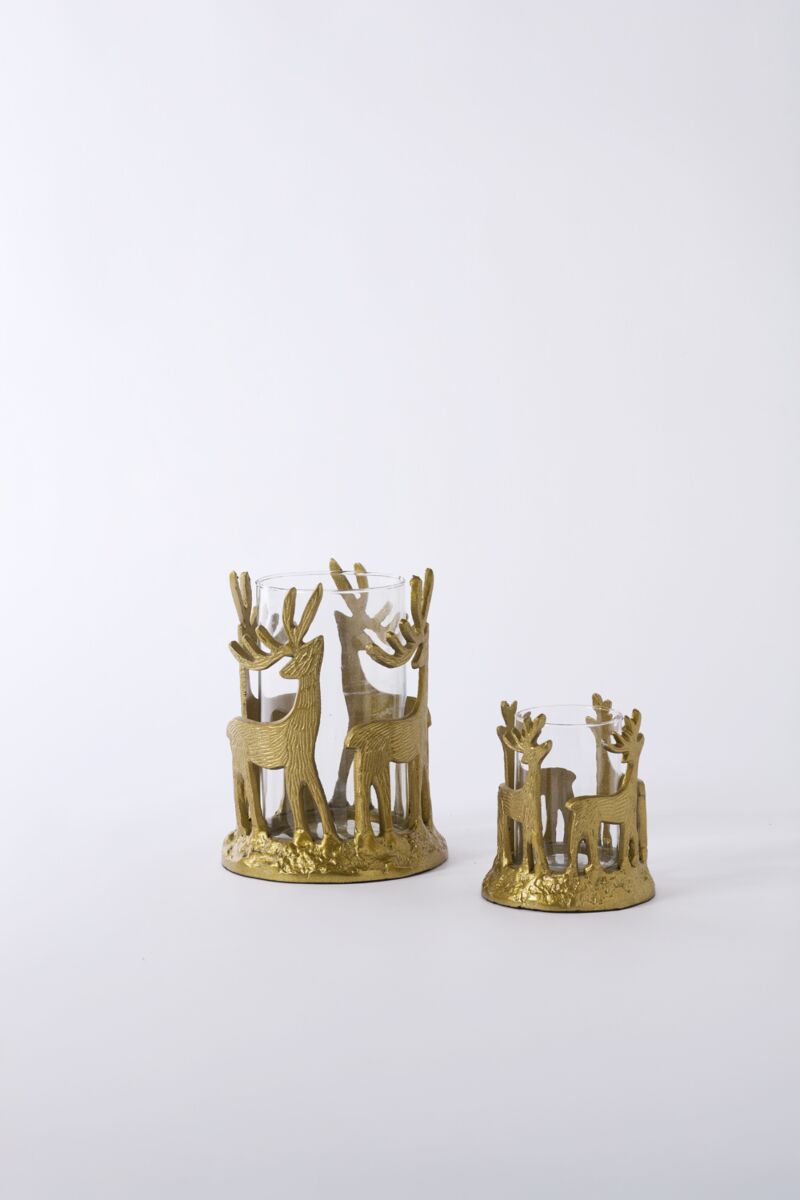 Design Shop Deer Dance Votive 6"x 7.75"