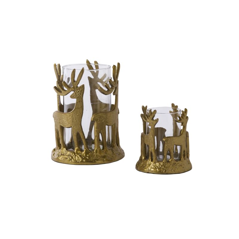 Design Shop Deer Dance Votive 6"x 7.75"
