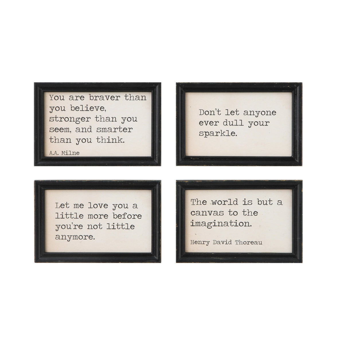 Design Shop Wood Wall Decor with Saying, Set of 4